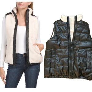 REBECCA MINKOFF Cream Reversible Vest
